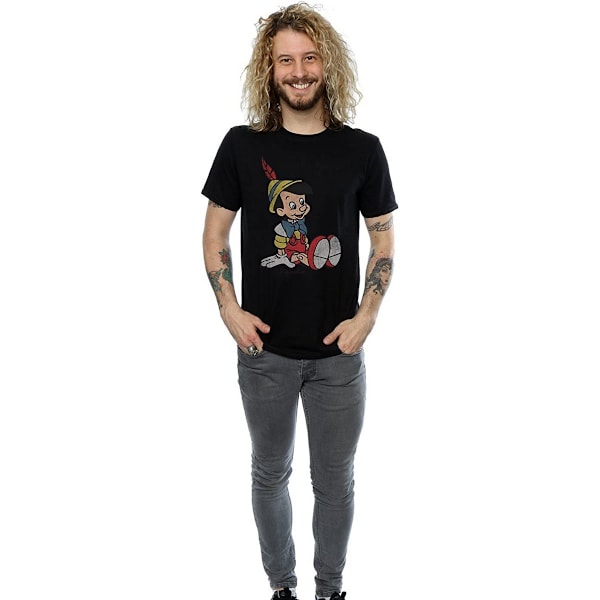 Pinocchio Klassisk Bomull T-shirt L Svart Black L