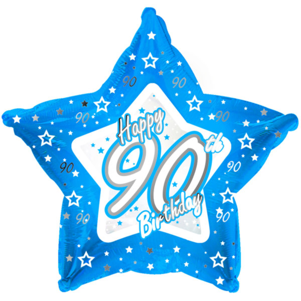 Creative Party Grattis på 90-årsdagen Blue Star Balloon 18in Blue Blue 18in