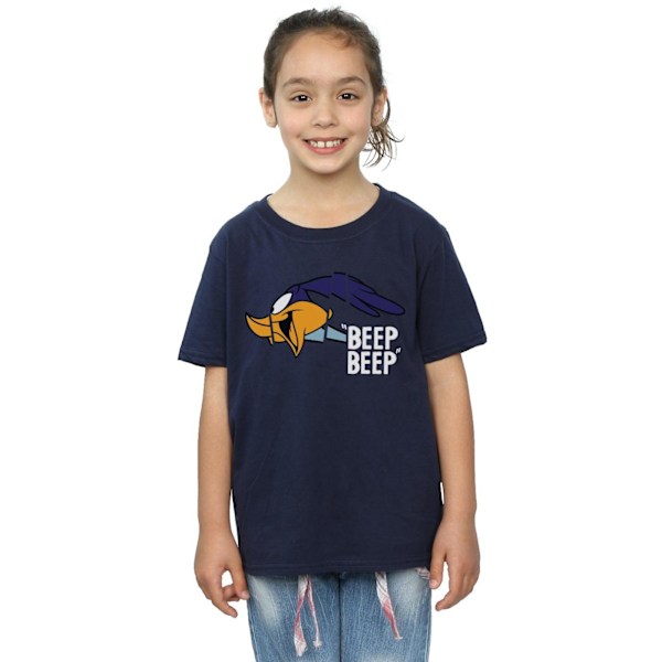 Looney Tunes Girls Road Runner Beep Beep Bomull T-shirt 5-6 år Navy Blue 5-6 Years