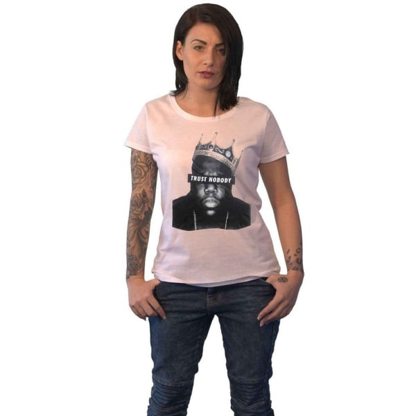 Biggie Smalls Dam/Kvinnor Trust Nobody Bomull T-shirt 14 UK W White 14 UK