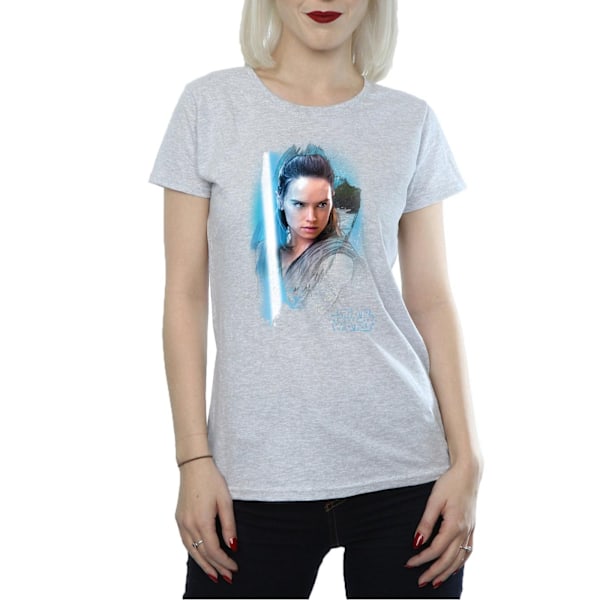 Star Wars: The Last Jedi Dam/Damer Rey Borstad Bomull T-shirt Sports Grey M