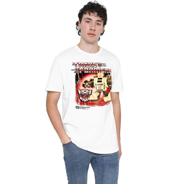 Transformers Herr Bumblebee Box 40-års T-shirt L Vit White L