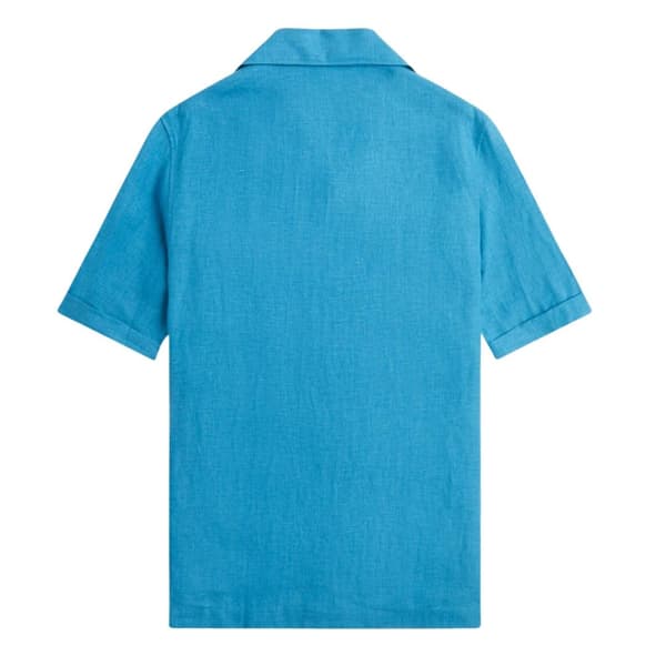 Fred Perry Herr Runaway Linneskjorta S Ocean Blue Ocean Blue S