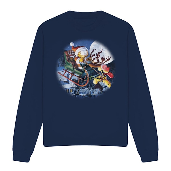 Garfield Unisex Vuxen Moonlight Ride Sweatshirt XL Marinblå Navy XL