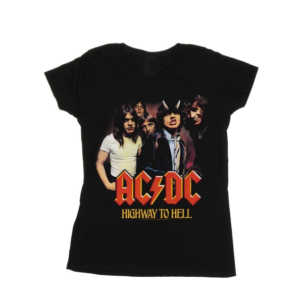 ACDC Womens/Ladies Highway To Hell Group T-shirt i bomull L Svart Black L