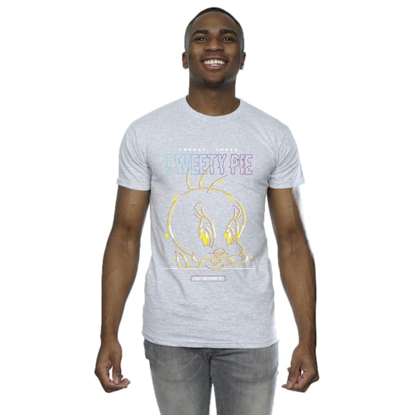 Looney Tunes Tweety Glitch T-shirt XXL Sports Grey för män Sports Grey XXL