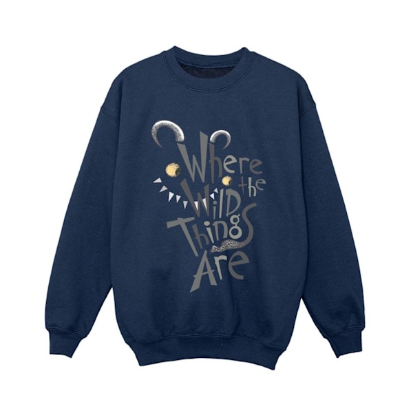 Where The Wild Things Are Pojks Sweatshirt 3-4 År Marinblå Navy Blue 3-4 Years