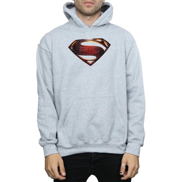 DC Comics Justice League Movie Superman Emblem Hoodie 3XL Sports Grey 3XL