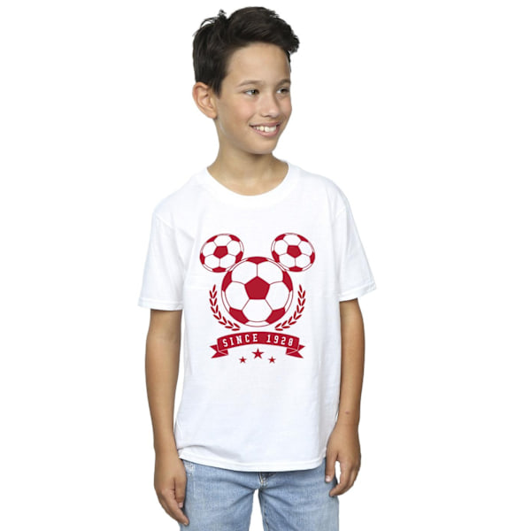 Disney Boys Mickey Football Head T-Shirt 9-11 år Vit White 9-11 Years