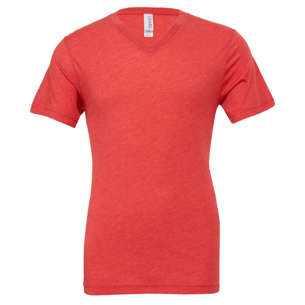 Canvas Herr Triblend V-ringad kortärmad T-shirt S Ljusröd Tr Light Red Triblend S