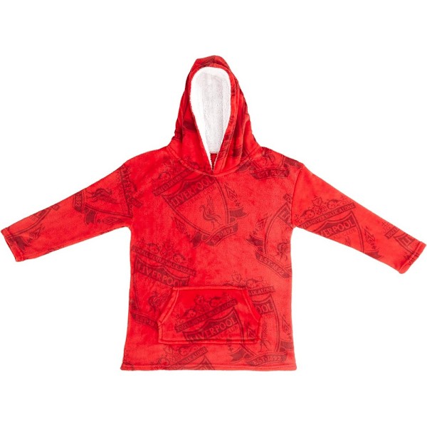Liverpool FC Fleece Hoodiefilt med långa ärmar för barn Red/White One Size