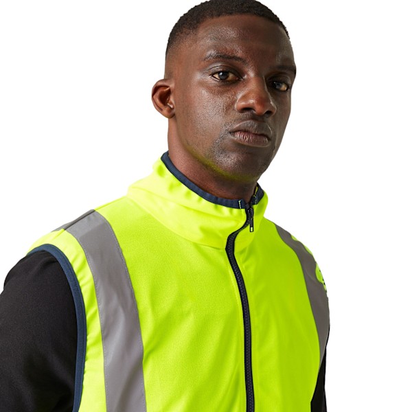 Regatta Pro Full Zip Hi-Vis Vest XXL Gul/Marinblå Yellow/Navy XXL