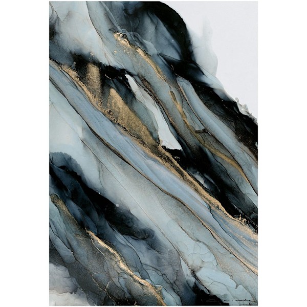 Charlotte Vale Mysterious Flow Print 40cm x 30cm Guld/Svart/Vit Gold/Black/White 40cm x 30cm