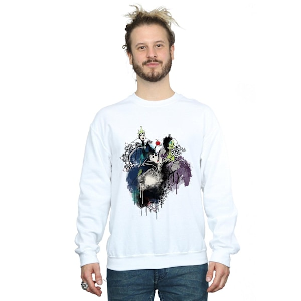 Disney Herrskjorta Skurkar Skiss Sweatshirt XXL Vit White XXL