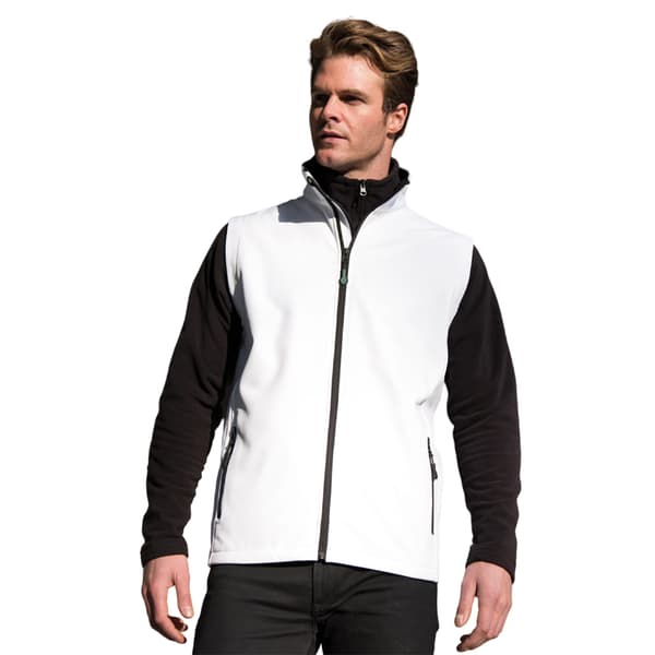 Result Herr Printable Softshell Body Warmer M Vit/Svart White/Black M