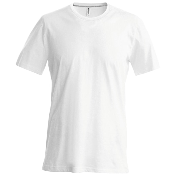 Kariban herr Slim Fit kortärmad T-shirt med rund halsringning 4XL vit White 4XL