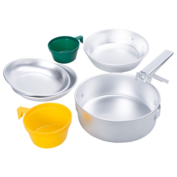 Mountain Warehouse 2-personers köksset, en storlek, silver/gul Silver/Yellow/Green One Size