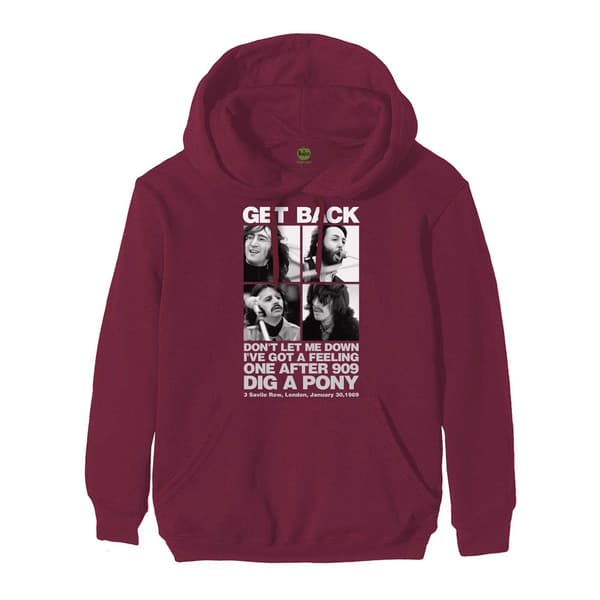 The Beatles Unisex Vuxen 3 Savile Row Pullover Hoodie S Maroon Maroon S