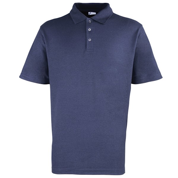 Premier Mens Stud Heavyweight Plain Pique Polo Shirt S Navy Navy S