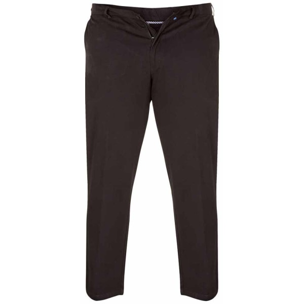 D555 Herr Kingsize Bruno Stretch Chino Byxor 44S Svart Black 44S