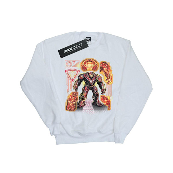 Marvel Girls Avengers Infinity War Hulkbuster Blueprint Sweatshirt White 7-8 Years