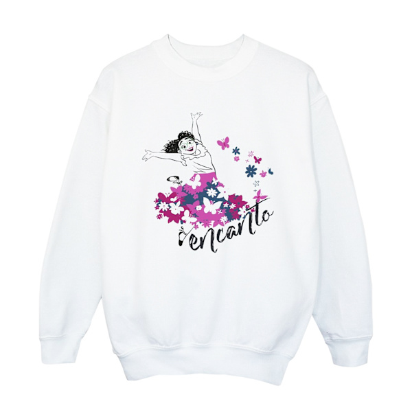 Disney Girls Encanto Mirabel Blomm Sweatshirt 9-11 År Vit White 9-11 Years