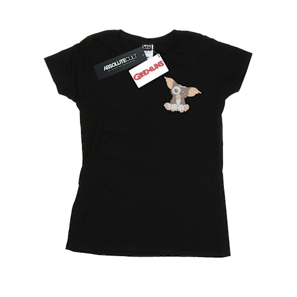 Gremlins Dam/Kvinnor Gizmo Bröst Bomull T-shirt XXL Svart Black XXL