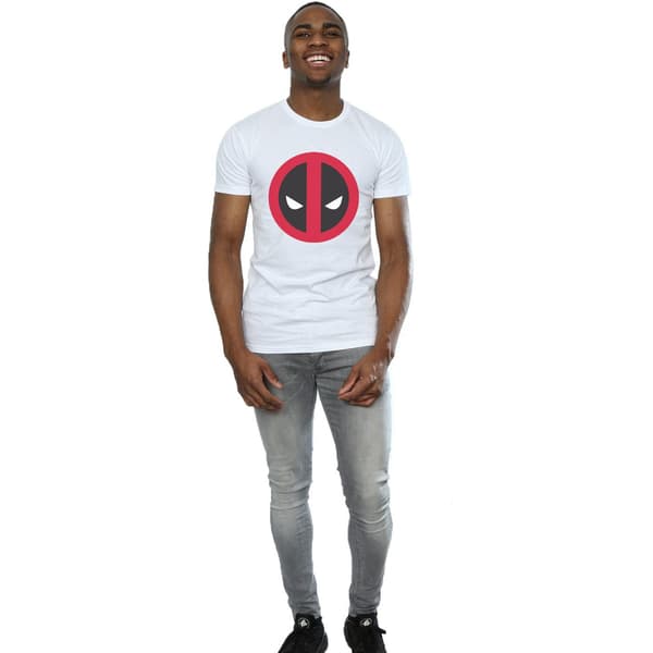 Marvel Herr Deadpool Stor Ren Logotyp T-Shirt M Vit White M