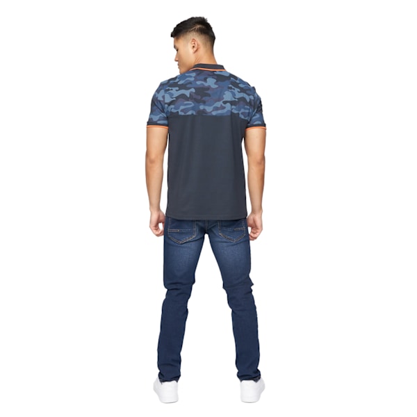 Crosshatch Herr Brightling Camo Poloskjorta M Marinblå Navy M