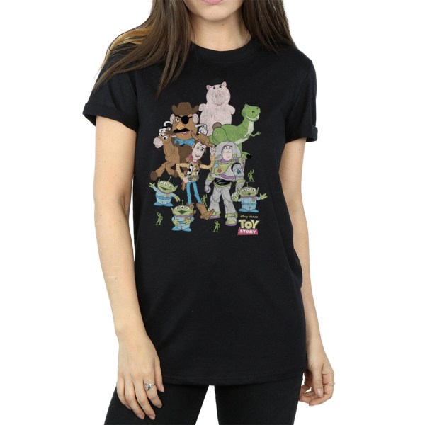 Toy Story Dam/Dam Grupp Bomull Pojkvän T-shirt M Svart Black M