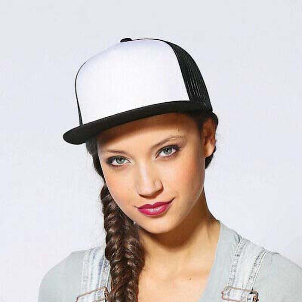 Yupoong Flexfit Unisex Classic Trucker Snapback Cap One Size Bl Black/White/Black One Size