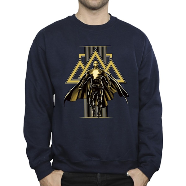 DC Comics Herr Svart Adam Rising Gyllene Symboler Sweatshirt M Marinblå Navy Blue M