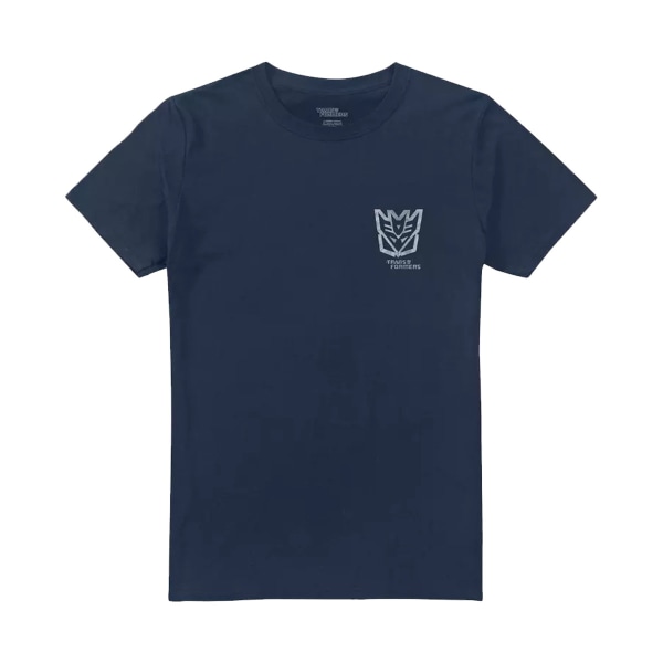 Transformers Mens Factions Decepticons T-shirt L Marinblå Navy L