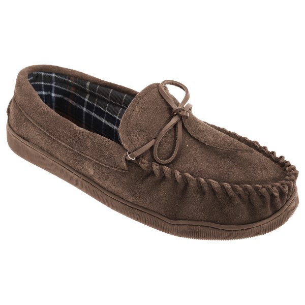 Sleepers herr Adie äkta mockasinslippers 11 UK brun Brown 11 UK