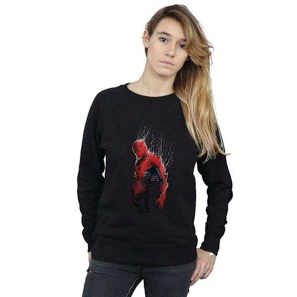 Marvel Dam/Kvinnor Spider-Man Web Wrap Sweatshirt M Svart Black M