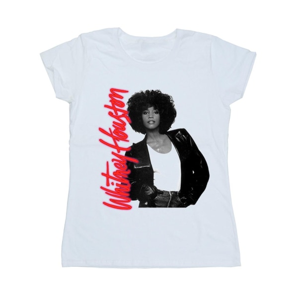 Whitney Houston Dam/Kvinnor Whitney Pose Bomull T-shirt S Vit White S