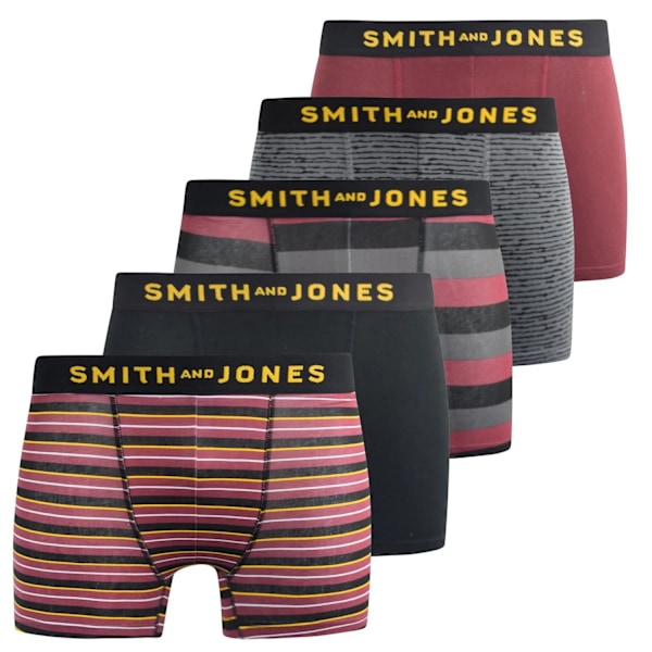 Smith & Jones Herr Kole Blandade Mönster Boxerkalsonger (Förpackning med Multicoloured L