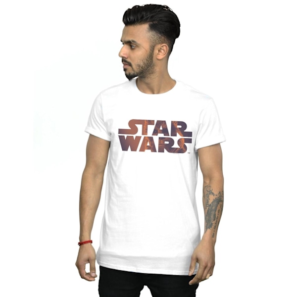 Star Wars Chewbacca Logo T-shirt för män, 5XL, vit White 5XL