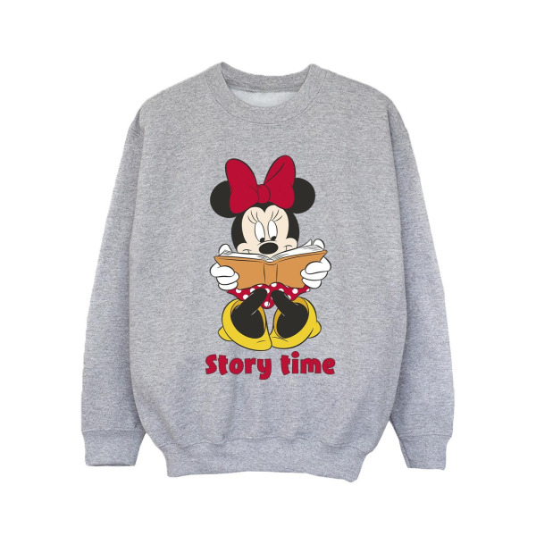Disney Girls Minnie Mouse Story Time Sweatshirt 5-6 år Sport Sports Grey 5-6 Years