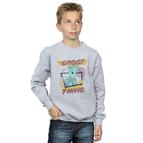 Marvel Boys Guardians Of The Galaxy Vol. 2 Groot Thing Sweatshirt Sports Grey 5-6 Years