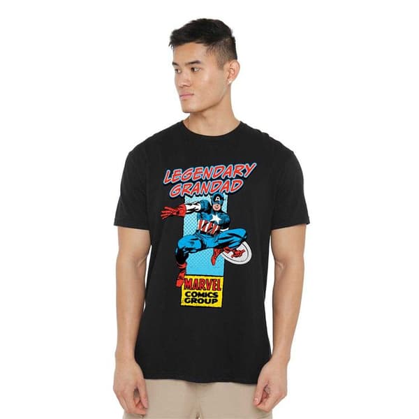 Marvel Comics Herr Legendarisk Farfar Captain America Corner Box Black M