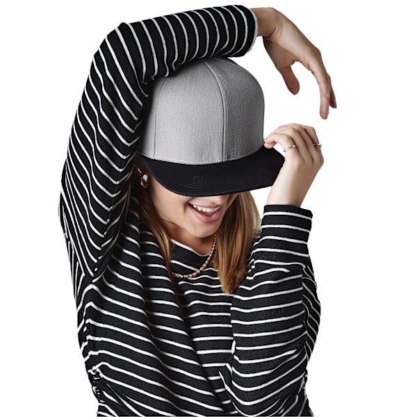Beechfield Unisex Vuxen Tvåfärgad Baseballkeps En Storlek Grå/Svart Grey/Black One Size