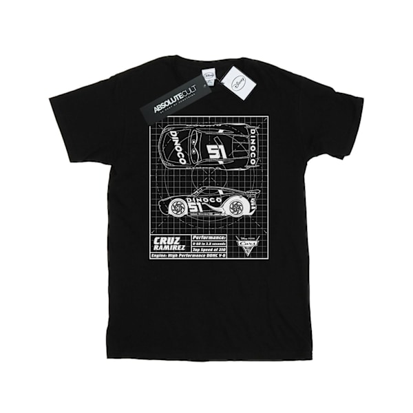 Disney Cars Cruz Ramirez Blueprint T-shirt 3XL Svart Black 3XL