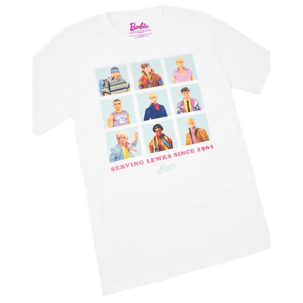 Barbie Mens Serving Lewks Sedan 1961 Ken T-Shirt L Vit White L