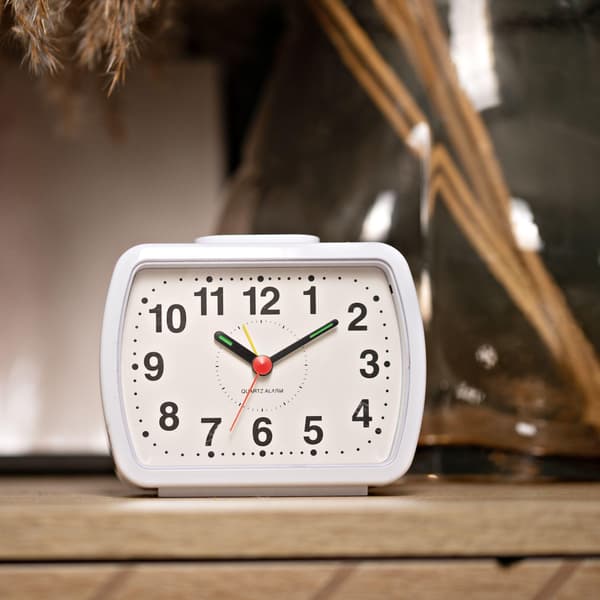 Hometime Qtz Väckarklocka Bell Avlång Vit/Grön Urtavla Vit One Size Wh White One Size