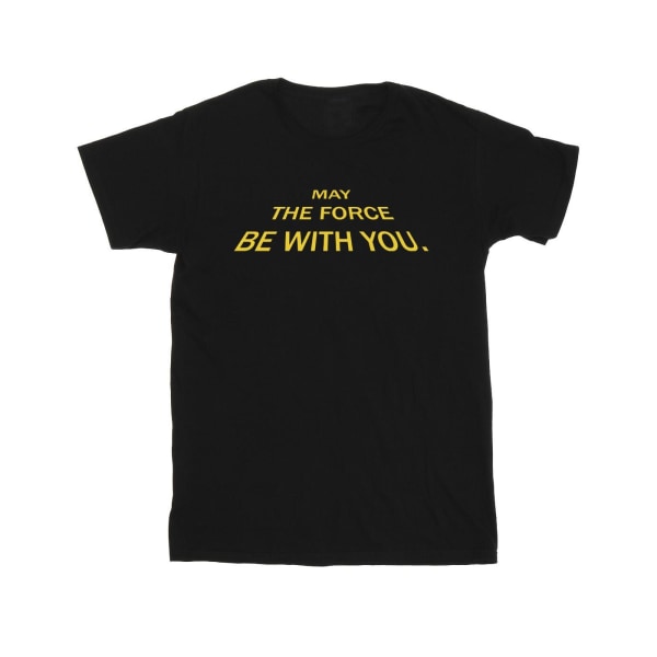 Star Wars Girls May The Force Opening Crawls bomull T-shirt 12- Black 12-13 Years