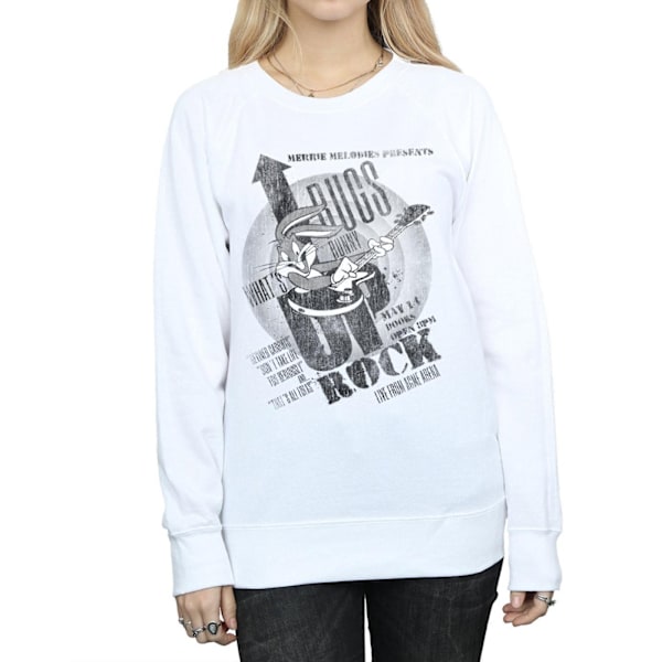 Looney Tunes Dam/Damer Bugs Bunny What´s Up Rock Sweatshirt White L