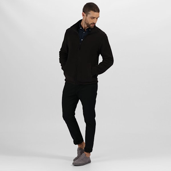 Regatta Professional Herr Enfärgad Micro Fleece Jacka med Full Dragkedja (L Black S