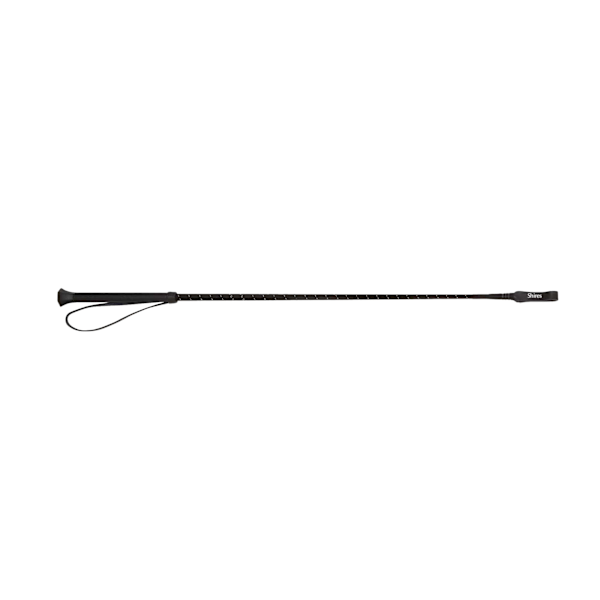 Shires Threaded Läder Häst Ridning Piskan 26in Svart Black 26in