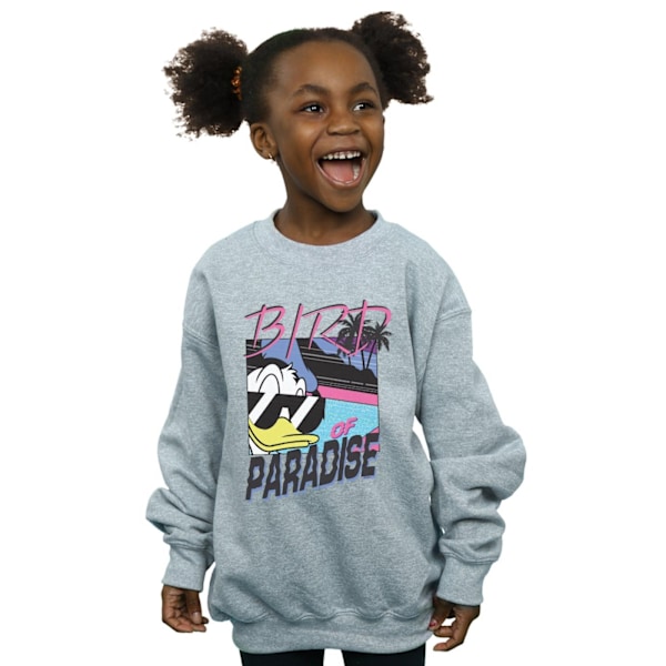 Disney Girls Donald Duck Bird Of Paradise Sweatshirt 5-6 år Sports Grey 5-6 Years